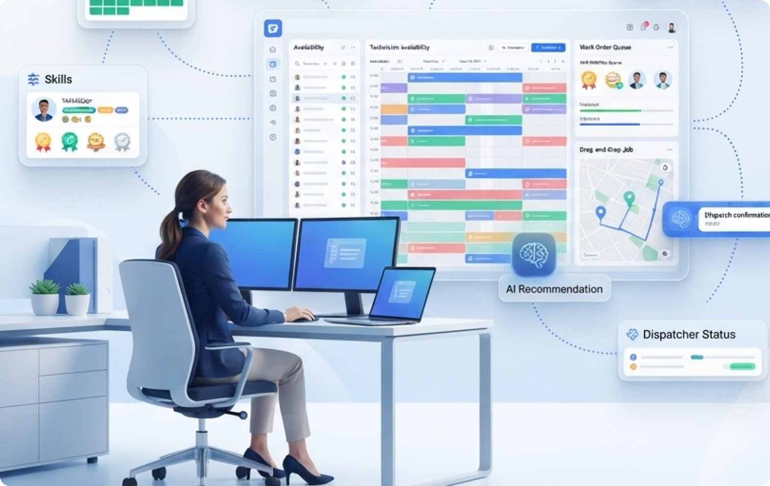 Smart dispatch list allocation dashboard