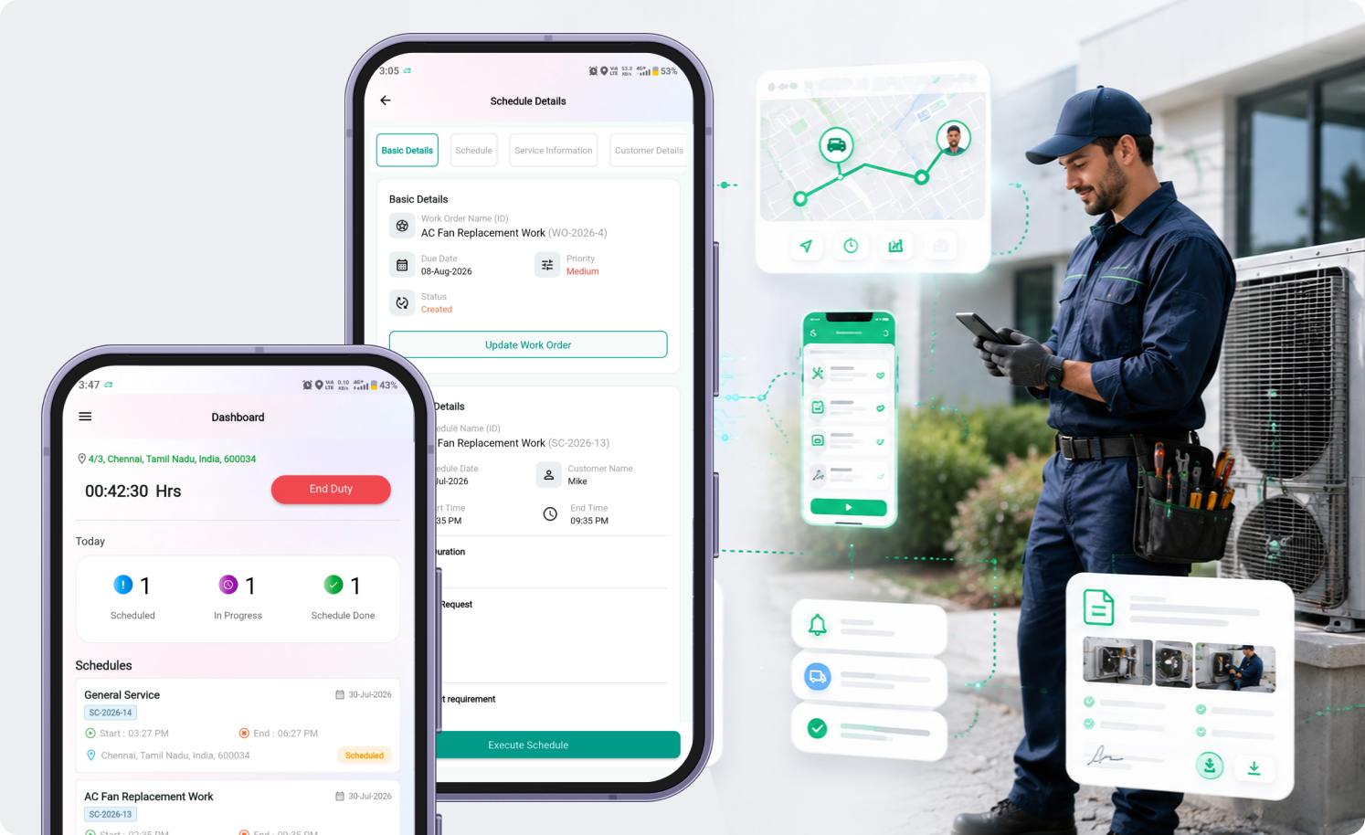 Field Operations Workspace Panel Mockup