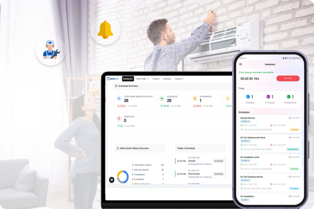 HVAC Service Management Dashboard