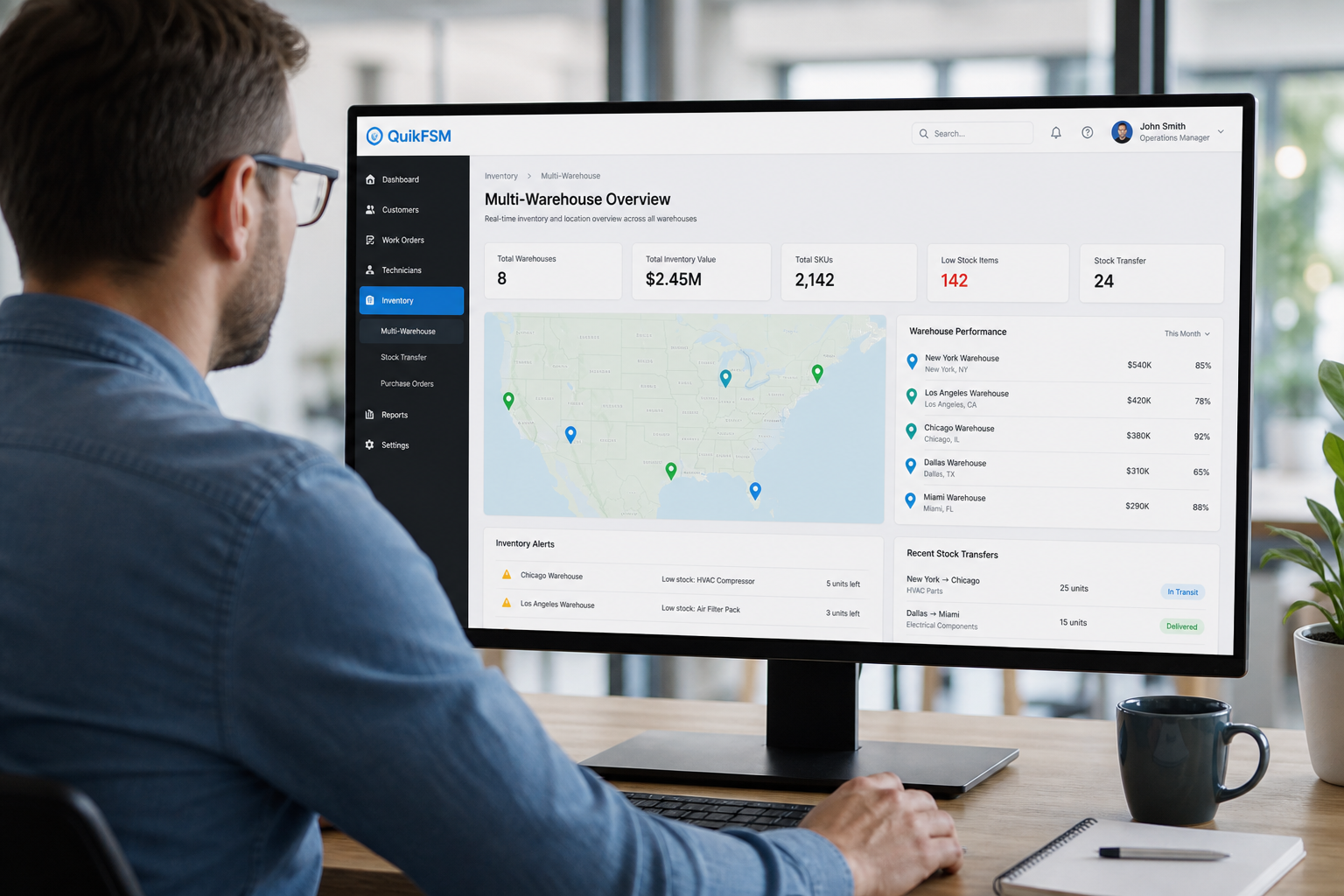 Multi-warehouse inventory management