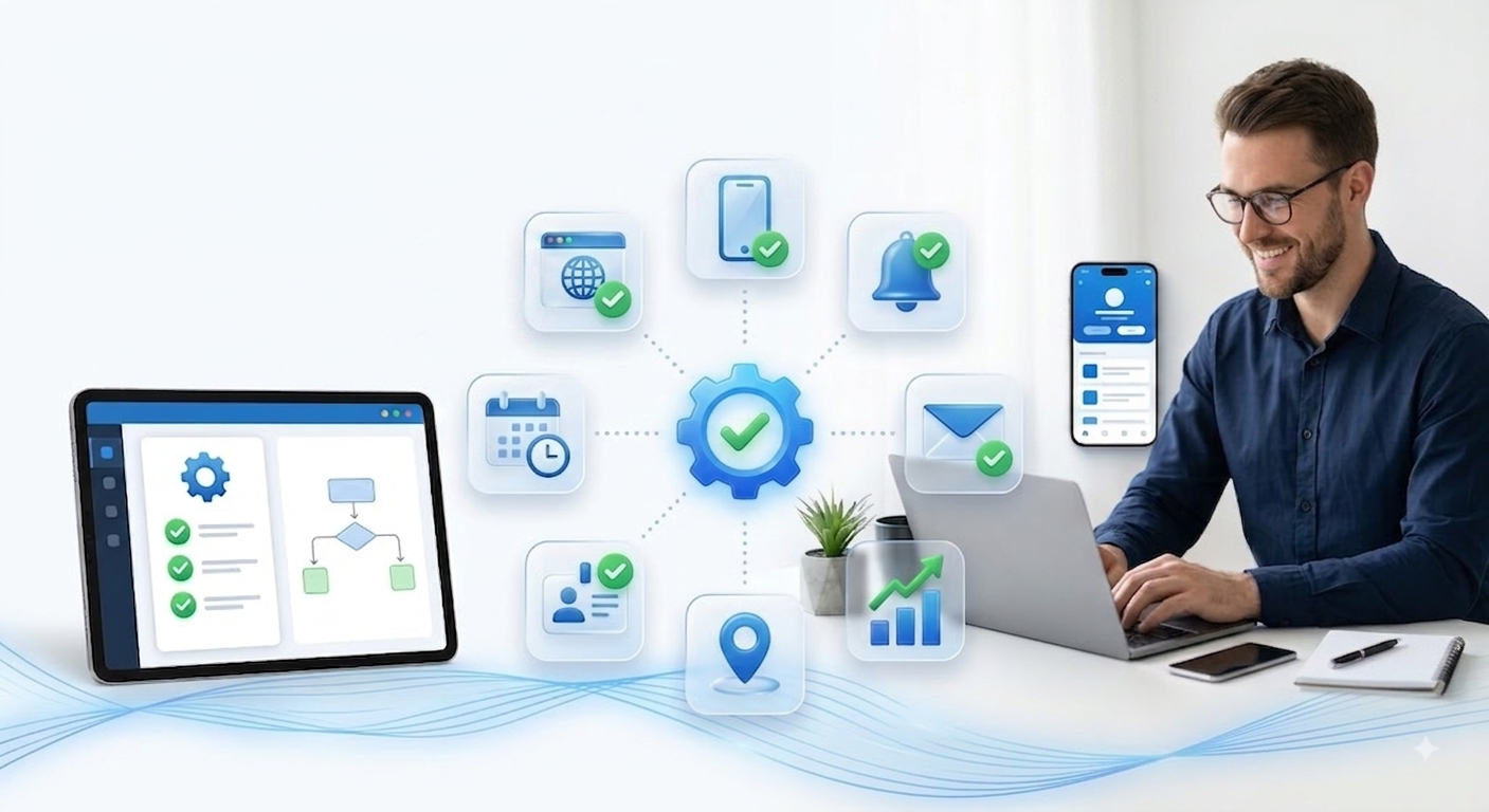 Customers managing profiles and receiving real-time alerts on any device