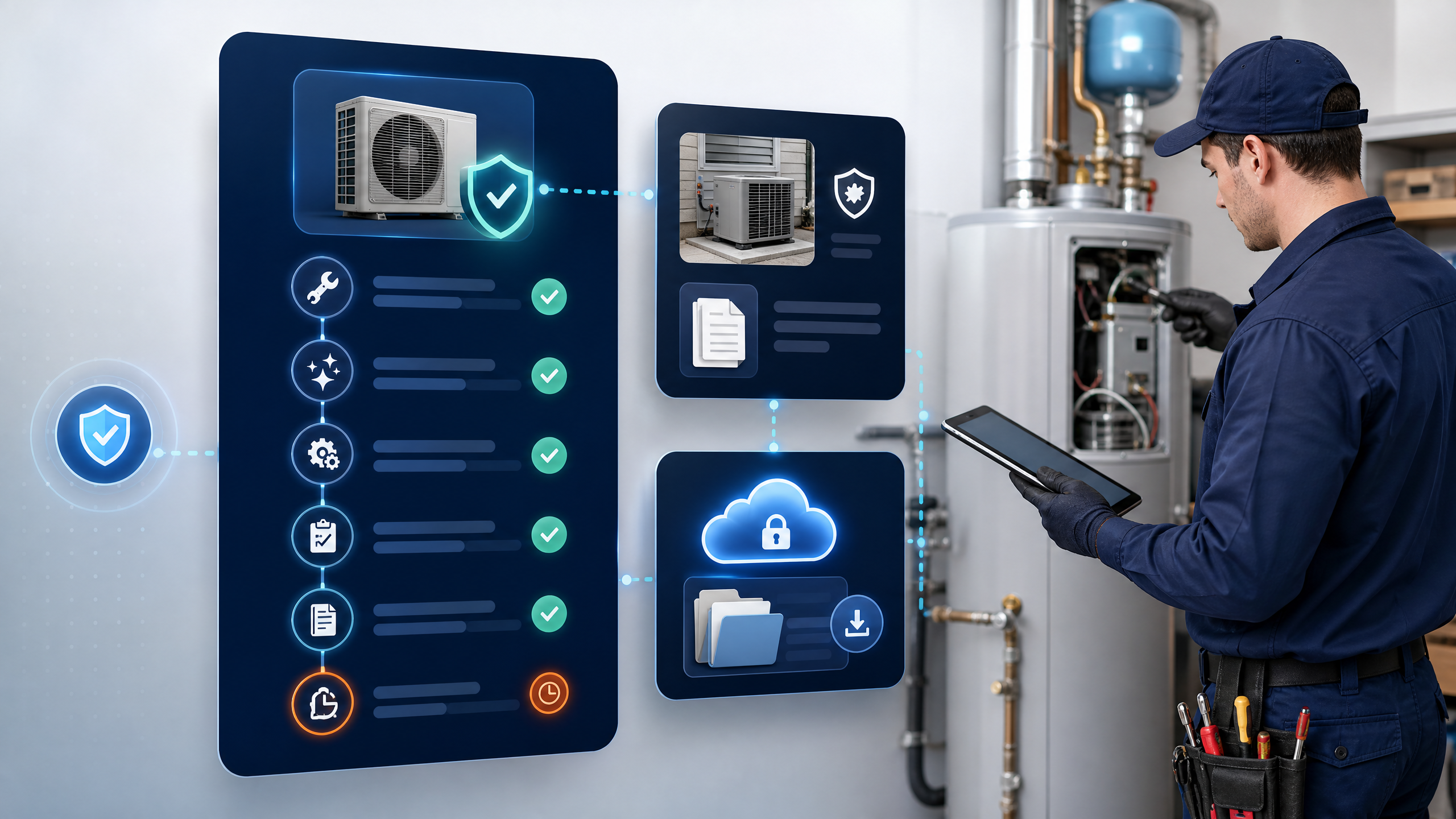 Customers accessing complete service history and asset records