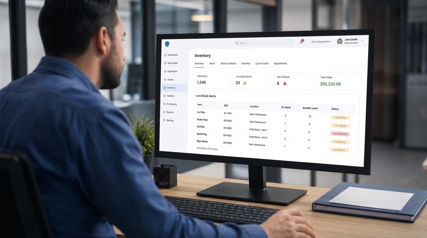 Negative stock monitoring dashboard