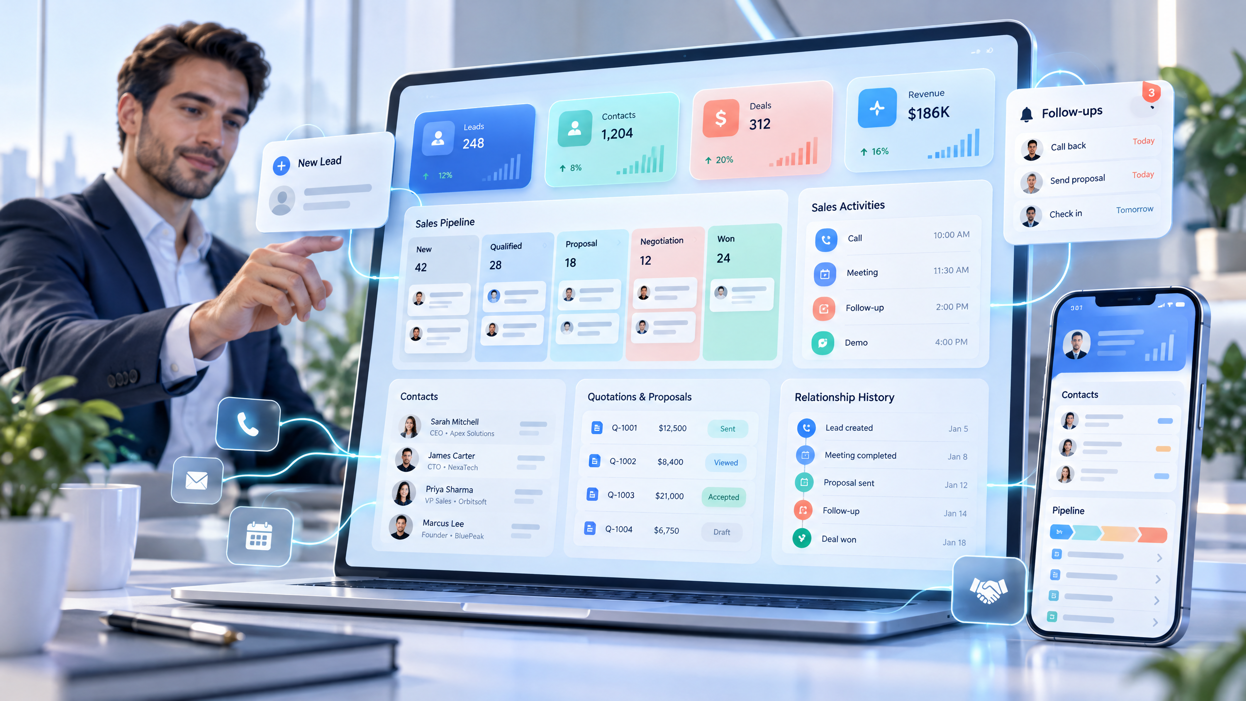 Why choose QuikOne CRM for lead management