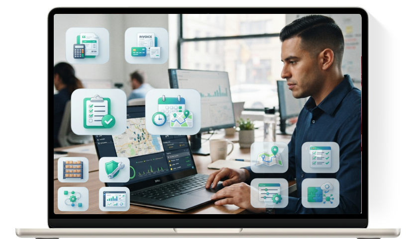 Office Operations Workspace Panel Mockup