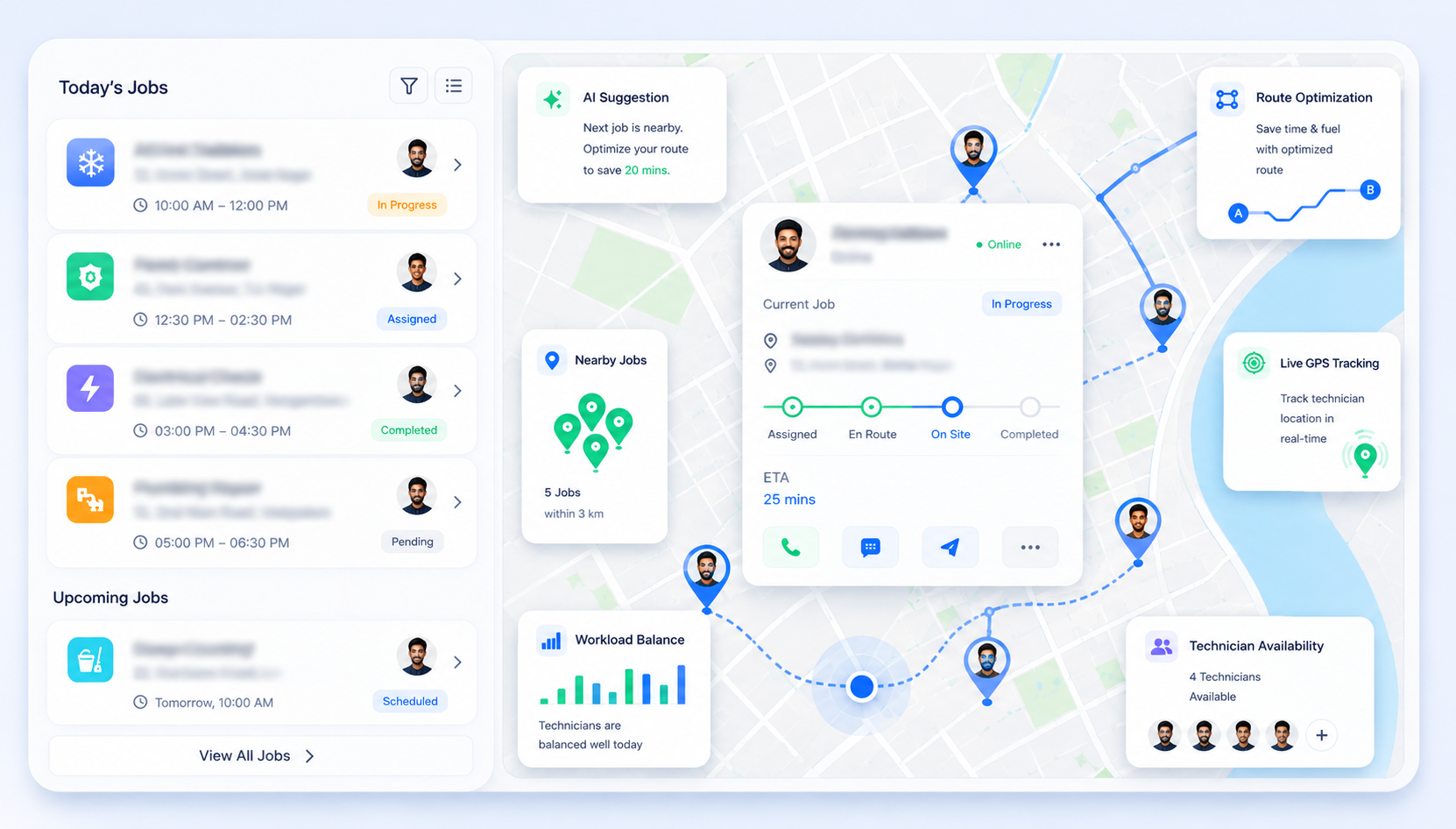 Everything Your Technicians Need in One Mobile App Mockup