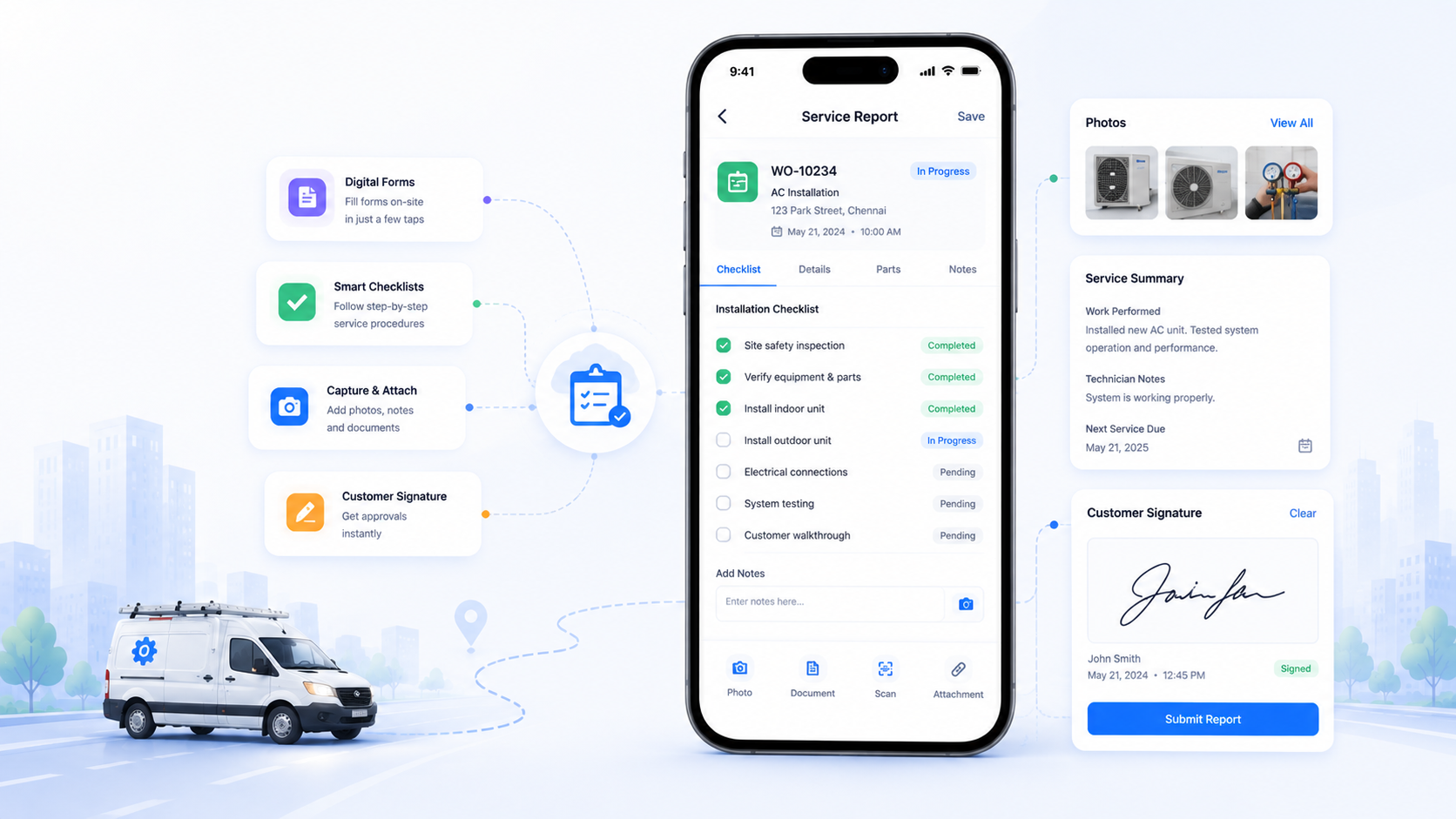 Custom mobile checklists forms