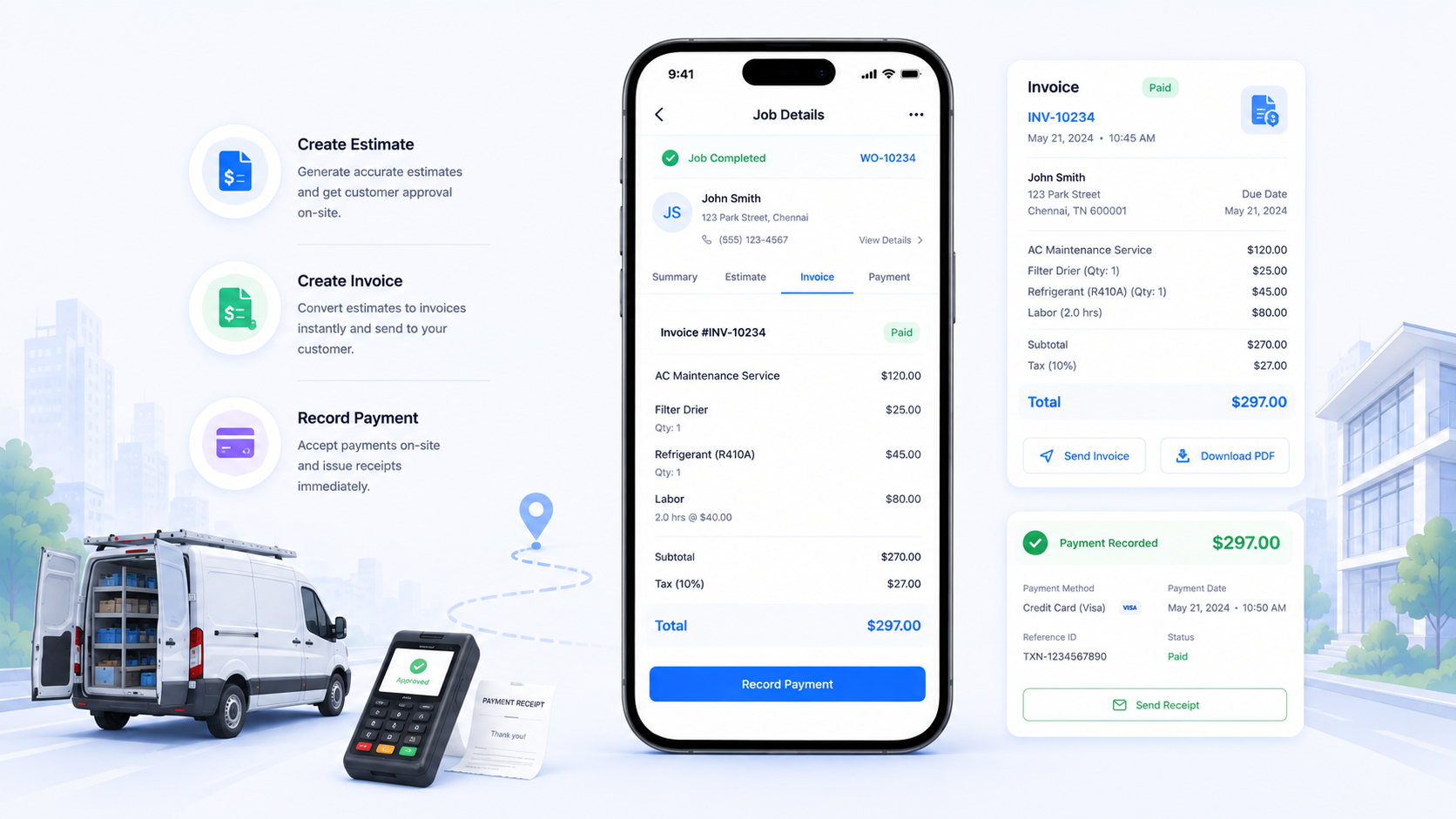 Quotes and invoices list