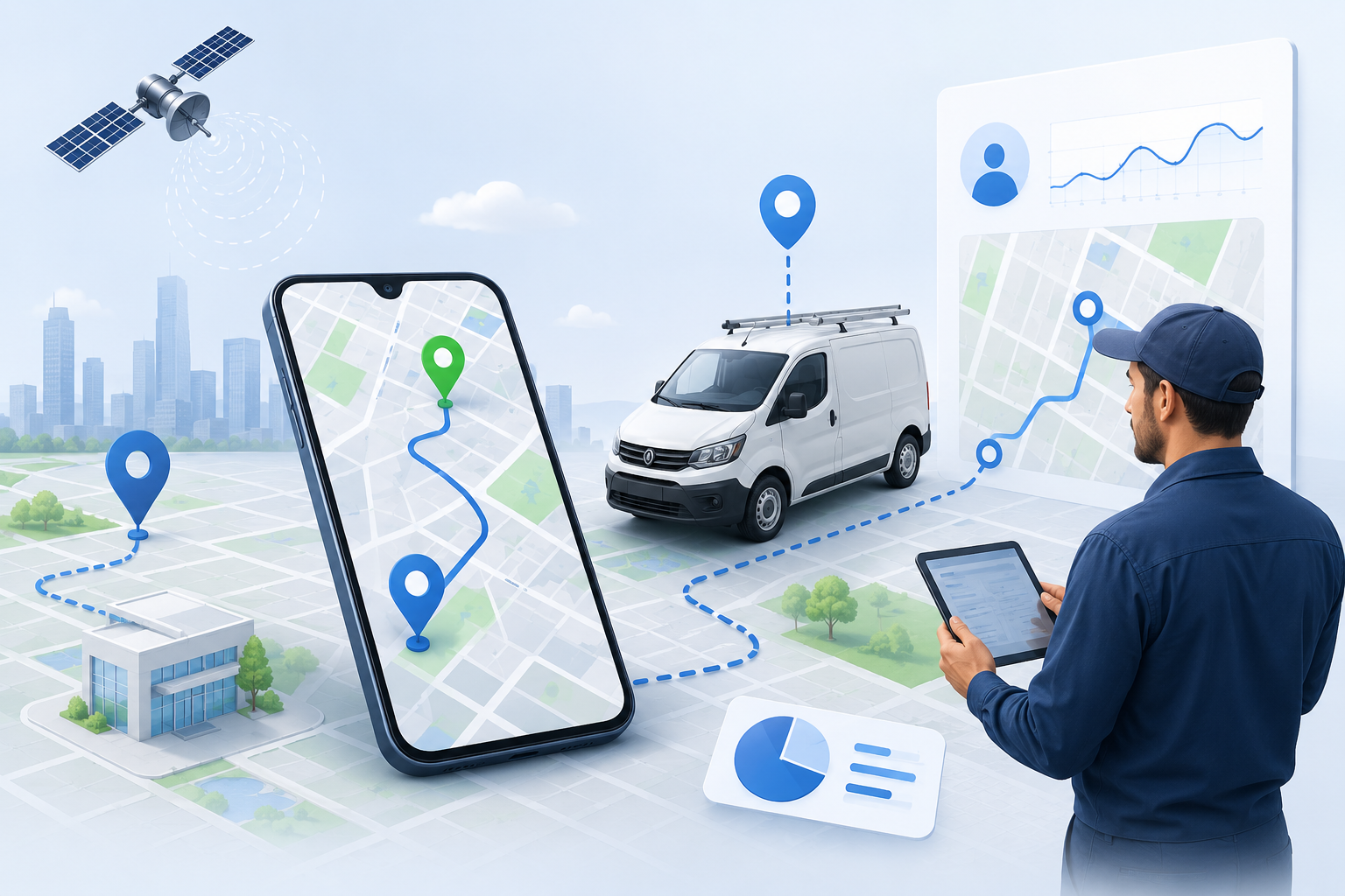 GPS connected with operational dashboard
